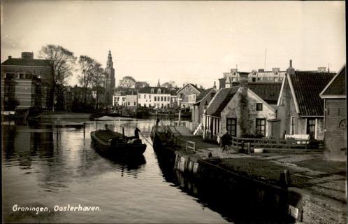 Groningen Oosterhaven Newo FOTOKAART jaren 30, Verzamelen, Ansichtkaarten | Nederland, Ongelopen, Groningen, 1920 tot 1940, Verzenden