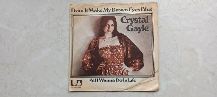 CRYSTAL GAYLE  / don't make my brown eyes blue  1977, Cd's en Dvd's, Vinyl Singles, Gebruikt, Single, Pop, Ophalen of Verzenden