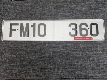 Kentekenplaat Brandweer Parijs nummerbord Nummerplaat France beschikbaar voor biedingen