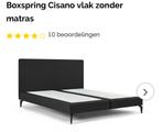 Boxspring Cisano 140x200 - Zonder Matras, Huis en Inrichting, Ophalen, Gebruikt, Zwart, Tweepersoons