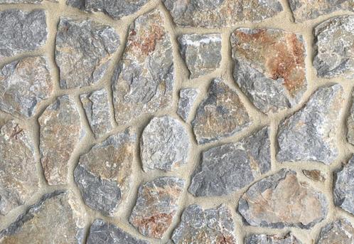 wandbekleding Rockface Akkron breukruw 3-5 cm dik € 79,95 m2, Tuin en Terras, Grind, Keien en Split, Nieuw, Overige typen, Overige materialen