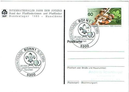 Duitsland 1985 Scouting Bonn Ansicht, Postzegels en Munten, Brieven en Enveloppen | Buitenland, Overige typen, Ophalen of Verzenden