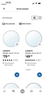 Twee ikea spiegels LINDBYN 80 & 110 cm, Huis en Inrichting, Complete inboedels, Ophalen