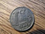 Oorlogsgeld WW2, zinken Cent 1942 Duitse bezetting #666, Postzegels en Munten, Munten | Nederland, Verzenden, Koningin Wilhelmina