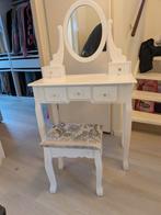 Leuke kinder make up tafel met spiegel en krukje, Ophalen, Gebruikt, 50 tot 100 cm, Hout