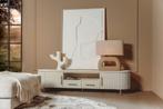 tv meubel Yuki Janpandi Wit 200cm Direct leverbaar !, Japandi, 150 tot 200 cm, Nieuw, Ophalen of Verzenden