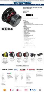 Ground Zero GZPW 15C 38 cm / 15″ high power subwoofer, Nieuw, Ophalen of Verzenden, Erlenweg 25, 85658 Egmating, Germany., Ground Zero Audio (Car Hifi)