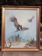 Olieverf op Doek Schilderij in Sierlijst "American Eagles", Ophalen of Verzenden