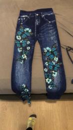 Legging met steentjes, Kleding | Dames, Leggings, Maillots en Panty's, Ophalen, Zo goed als nieuw, Maat 40/42 (M), Blauw