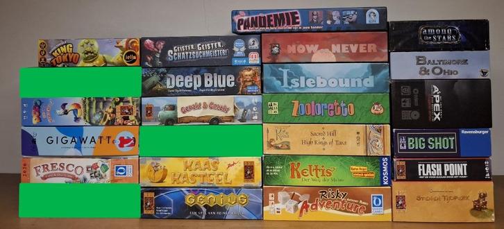 Collectie Bordspellen oa. Fresco Gigawatt, Hobby en Vrije tijd, Gezelschapsspellen | Bordspellen, Gebruikt, Een of twee spelers