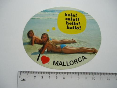 sticker Pinup Mallorca spanje vakantie reizen pin up espana, Verzamelen, Stickers, Zo goed als nieuw, Overige typen, Verzenden