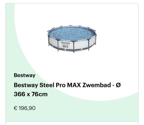 Zwembad Bestway + Overdekking erbij 366x76cm, Tuin en Terras, Zwembaden, Zo goed als nieuw, Minder dan 80 cm, 200 tot 400 cm, Rond