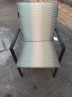 6 tuinstoelen met bijpassende tuinkussens, Tuin en Terras, Ophalen, Gebruikt, Textileen, Stapelbaar