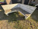 Steigerhouten hoekbank, Tuin en Terras, Ophalen, Gebruikt, Hout