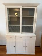 Buffetkast servieskast wit massief hout, Huis en Inrichting, Kasten | Buffetkasten, Ophalen, 100 tot 150 cm, 200 cm of meer, 25 tot 50 cm