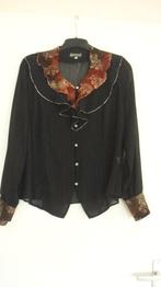 Zwart/rood feest roezel-Blouse maat large, Carnaval, Maat 42/44 (L), Ophalen of Verzenden, Zo goed als nieuw