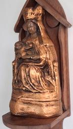 Zwarte Madonna. Polychroom gips. Verguld. Ca 1900. 26 cm., Ophalen, Gebruikt, Beeld(je), Christendom | Katholiek