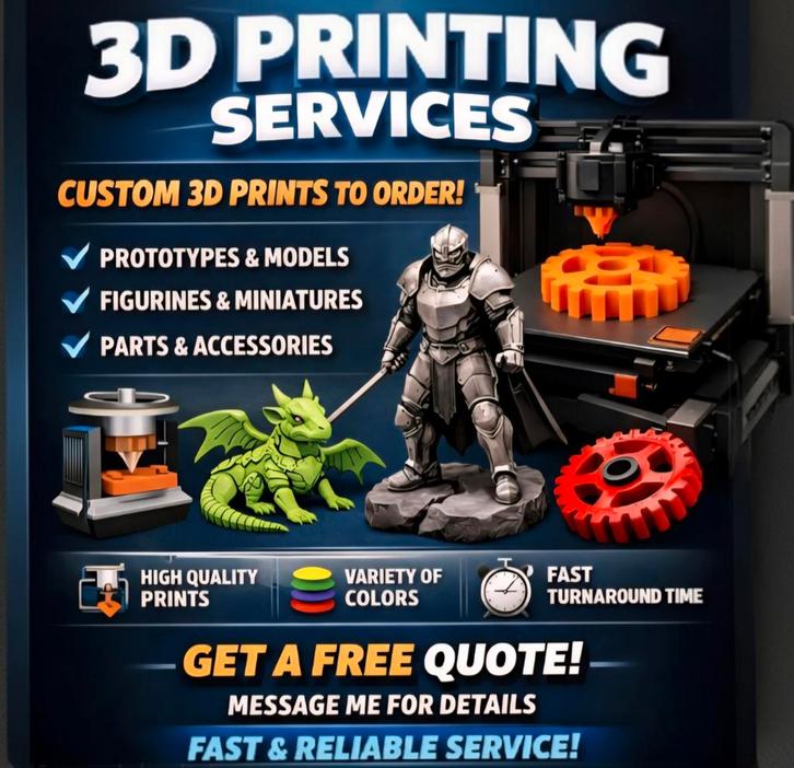 3D Printing Services - Maatwerk Prints, Computers en Software, 3D Printers, Nieuw, Ophalen of Verzenden
