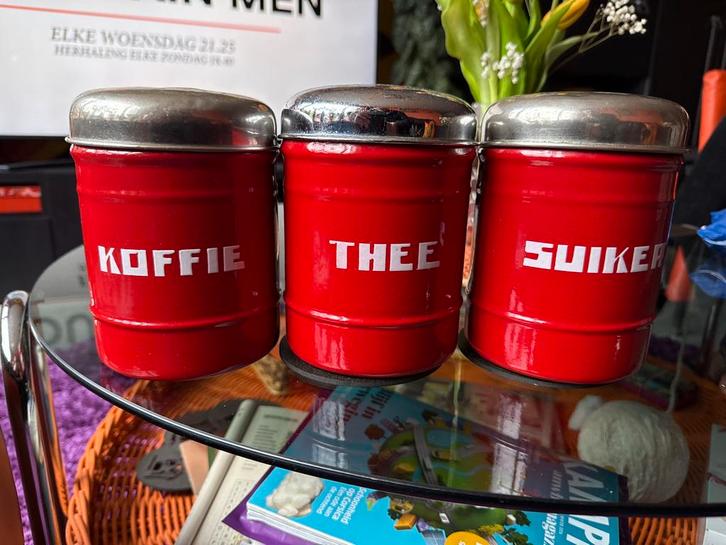 Vintage Voorraadbussen Set, Antiek en Kunst, Antiek | Emaille, Ophalen of Verzenden