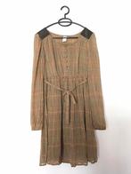 Vila M Notting Dress bruin geruit jurkje ceintuur egf Annie, Maat 38/40 (M), Bruin, Vila, Ophalen of Verzenden