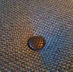 Vintage hairpin leg krukje, ronde kruk met nieuwe stoffering, Vintage, Ophalen of Verzenden, Zo goed als nieuw, Nvt