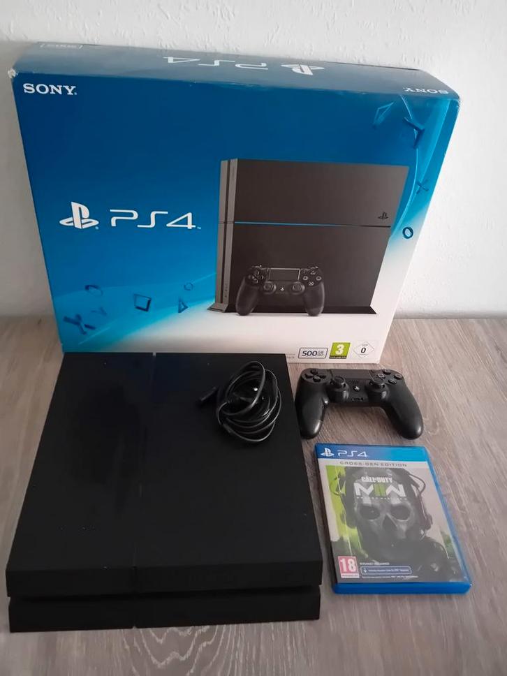 Ps4 compleet incl controller, kabels en een spelletje., Spelcomputers en Games, Spelcomputers | Sony PlayStation 4, Zo goed als nieuw