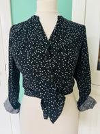 Zwart met wit stipje blouse maat 34 als nieuw, Primark., Primark, Zwart, Ophalen of Verzenden, Zo goed als nieuw
