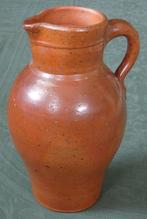 Nr L260: Antieke aardewerken boerenkan met oor, Antiek en Kunst, Ophalen of Verzenden