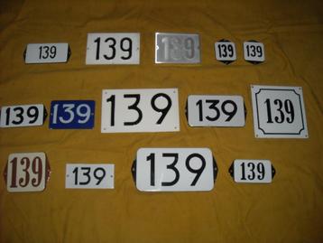 oud emaille huisnummer 139 ook 140 141 142 143 144 145 146 1 beschikbaar voor biedingen