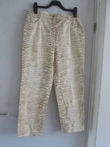 Basler pantalon katoen maat 42 tijger print geel bruin beschikbaar voor biedingen