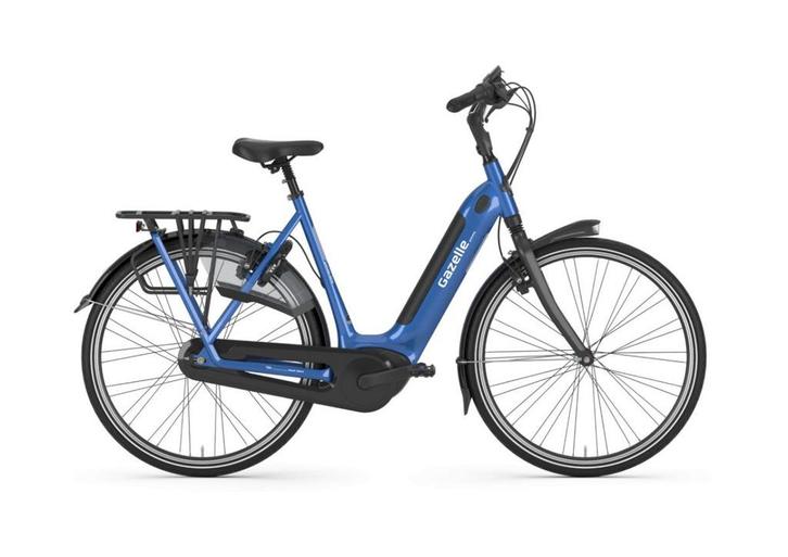Gazelle Grenoble C8 HMB Dames Tropical Blue glans 53cm 2020, Fietsen en Brommers, Elektrische fietsen, Gebruikt, Gazelle, 51 tot 55 cm