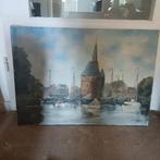 Schilderij Hoofdtoren , haven van Hoorn Jan Kelderman, Ophalen, Schilderij, 50 tot 75 cm, Oorspronkelijke maker