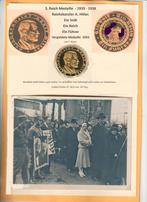 Hitler Rijkskanselier, munt + foto's & postkaart., Verzenden, Overige soorten, Duitsland, Embleem of Badge