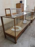 vintage antieke Engelse toonbank vitrine vitrinekast, Ophalen
