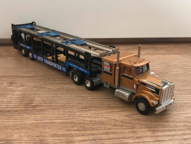 1:64 Shinsei Mini Power Kenworth Auto Carrier Cartransporter, Hobby en Vrije tijd, Modelauto's | Overige schalen, Gebruikt, Bus of Vrachtwagen