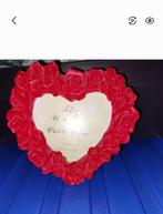 Rode rozen hart fotolijstje en hart juwelendoosje (moederdag, Huis en Inrichting, Woonaccessoires | Overige, Ophalen of Verzenden