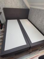 IKEA Bed met hoofdeinde en 2 matrassen, Eenpersoons, Wit, Ophalen of Verzenden, Zo goed als nieuw