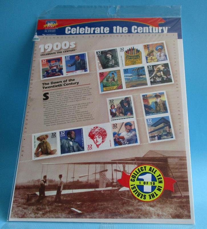 4- U.S.A.-1900-The Dawn of the Twentieth Century-1998, Postzegels en Munten, Postzegels | Volle albums en Verzamelingen, Buitenland