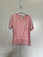 Roze dames tshirt met kant maat l, Maat 38/40 (M), Ophalen of Verzenden, Zo goed als nieuw, Korte mouw