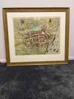 Johan Blaeu stadsplattegrond Tiel 1649 ingelijst, Voor 1800, Overige typen, Ophalen of Verzenden, Nederland