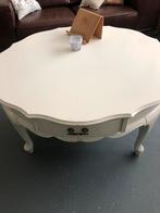 Vintage salontafel wit, Huis en Inrichting, Tafels | Salontafels, Ophalen, Gebruikt, 50 tot 75 cm, Rond