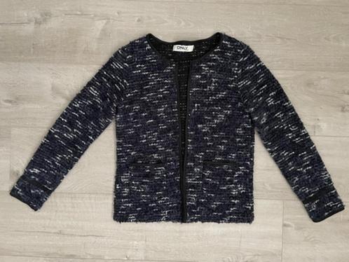 Only Jasje - Maat L - Blauw, Kleding | Dames, Jasjes, Kostuums en Pakken, Zo goed als nieuw, Jasje, Maat 42/44 (L), Blauw, Ophalen of Verzenden