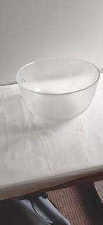 Lekker ruime glazen schaal D24cm matglas, Ophalen, Overige stijlen, Glas, Schaal of Schalen