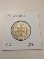 Reguliere 2 euromunt Slowakije 2011, Ophalen of Verzenden, Slowakije, 2 euro, Losse munt