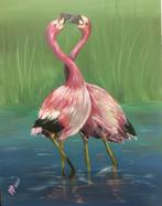 Flamingo's - Olieverfschilderij 60x80, Ophalen