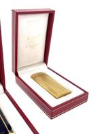Cartier Vermeil Briquet Guilloche a Motif de Chevrons