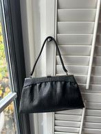 Vintage - Handtas - Zwart - Knipsluiting - 34 x 21 cm, Ophalen of Verzenden, Gebruikt, Zwart, Handtas