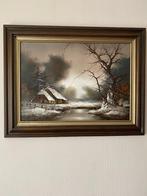 Winterlandschap schilderij, Antiek en Kunst, Kunst | Schilderijen | Klassiek, Verzenden