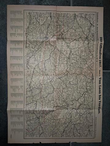 Offensief 1917: Laon tot Verdun - Originele Kaart beschikbaar voor biedingen