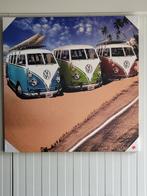 Prachtige canvas schilderij van 3 volkswagen T1 bussen, Antiek en Kunst, Ophalen